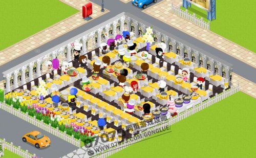 开心餐厅强悍桌椅摆放之89级19灶8餐台130美