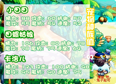 洛克王国小田田、海螺姑娘、卡洛儿练级攻略和