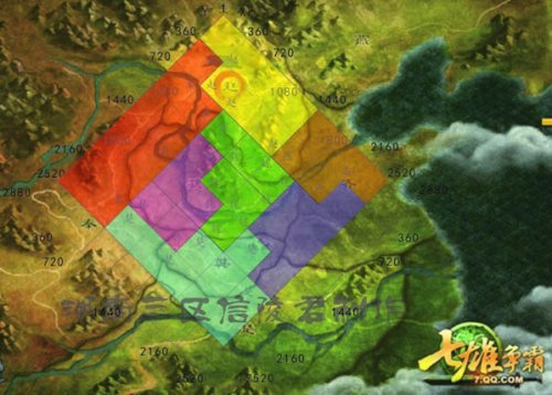 七雄争霸地理位置坐标对照地图 _牛图展示 - 0