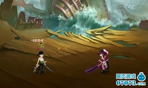 热血海贼王索隆VS鹰眼米霍克 _ 游戏截图 - 07