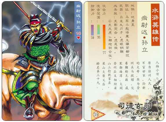 水浒108将之孙立 小浣熊收藏版 _ 水浒画廊 - 07073qq水浒网页游戏官网