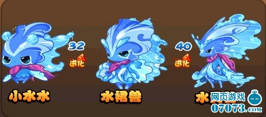 洛克王国小水水/水裙兽/水灵兽技能表/种族值图片