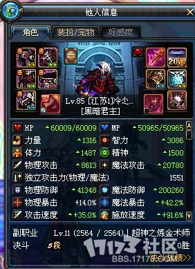 DNF神豪鬼泣装备展示3000智力2W魔攻_玩家