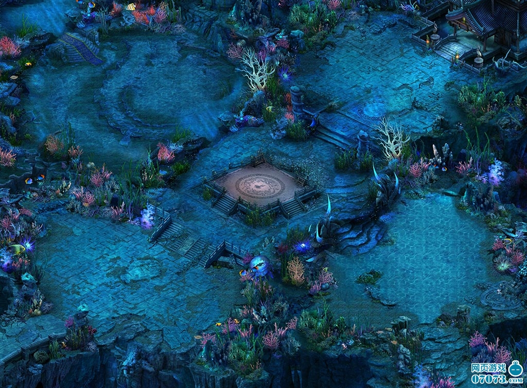 妖魔世界海底龙宫场景原画分享_游戏截图- 07073妖魔世界网页游戏官网