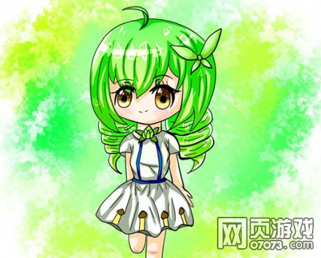 洛克王国绿小萝拟人手绘_玩家手绘_07073玩家
