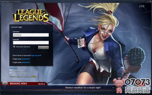 美服开启LOL风女新皮肤登陆界面_电竞新闻 -